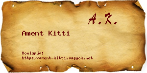 Ament Kitti névjegykártya